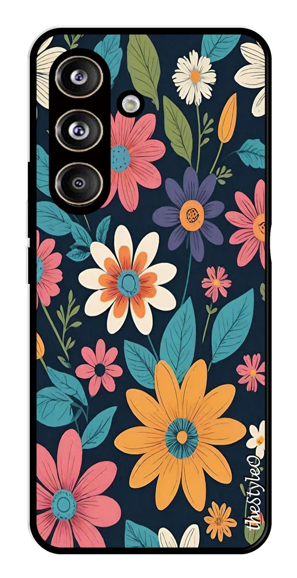 Colorful Abstract Metal Mobile Case for Samsung Galaxy S24 FE (Design No -76)
