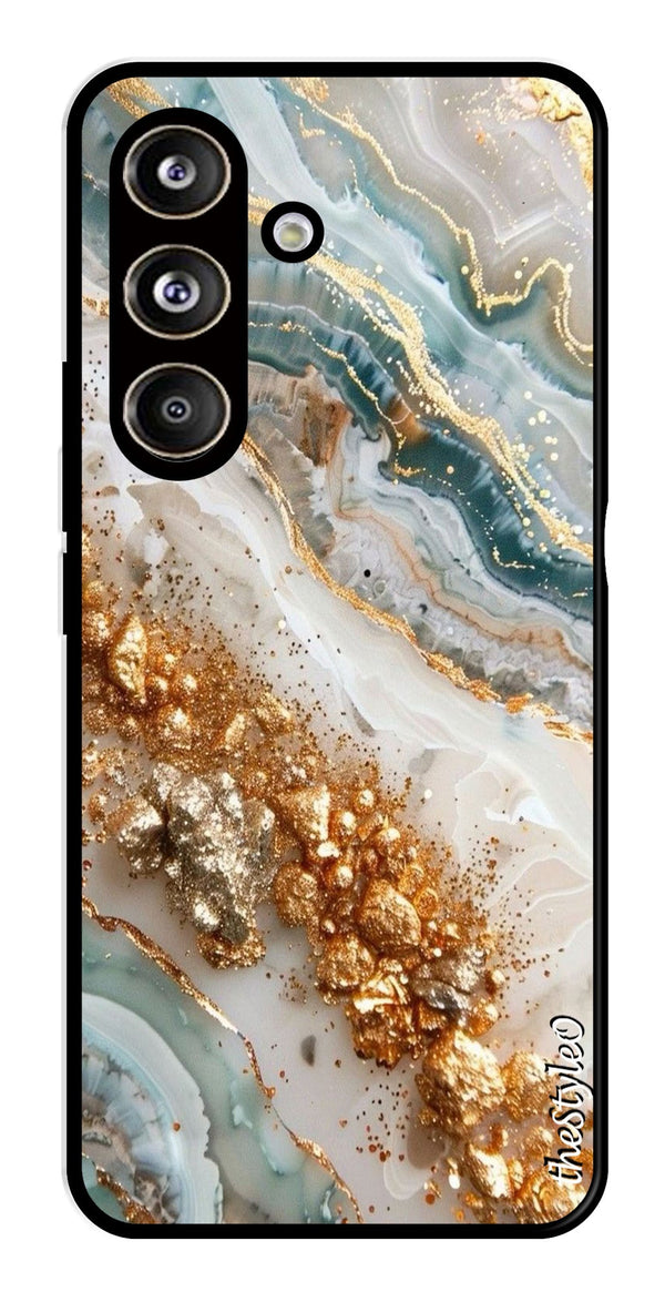 Marble Design Metal Mobile Case for Samsung Galaxy S24 FE (Design No -92)