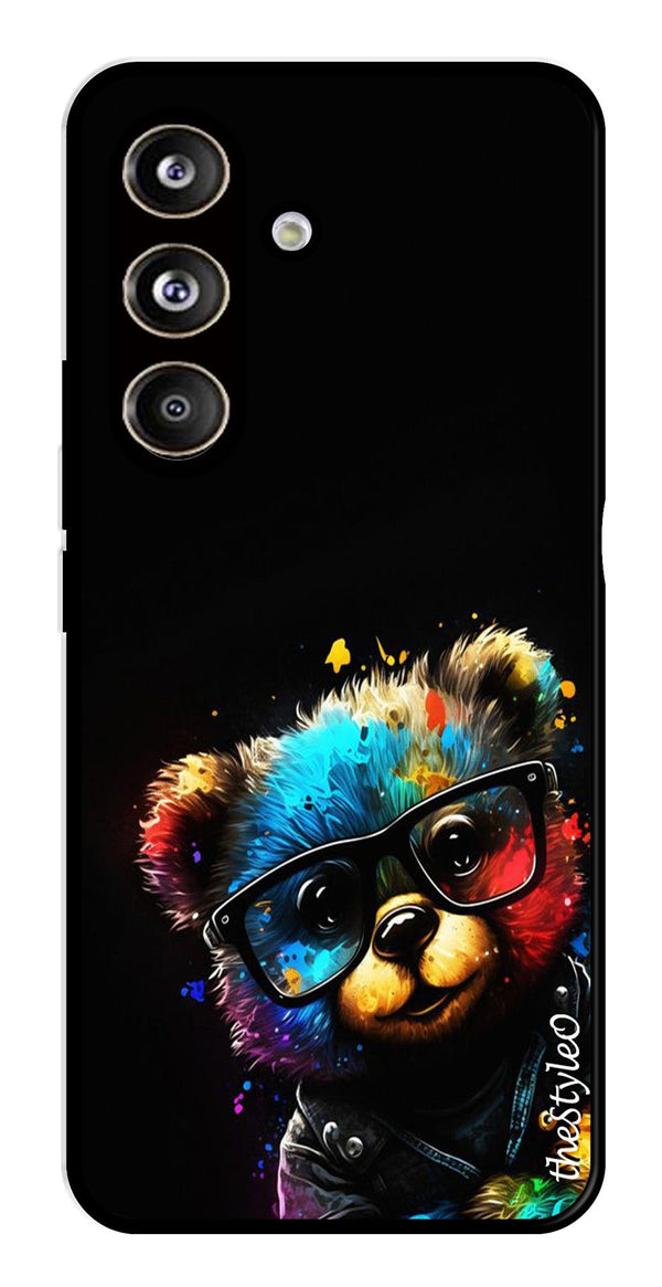 Teddy Bear Metal Mobile Case for Samsung Galaxy S24 FE (Design No -94)