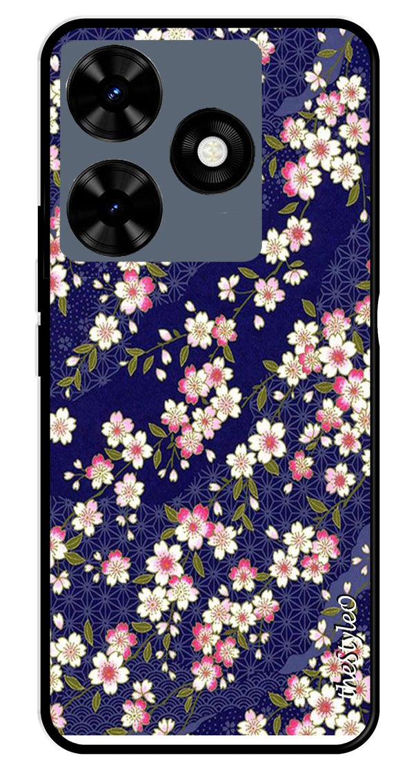 Marble Design Metal Mobile Case for Tecno Spark 10 (Design No -24)