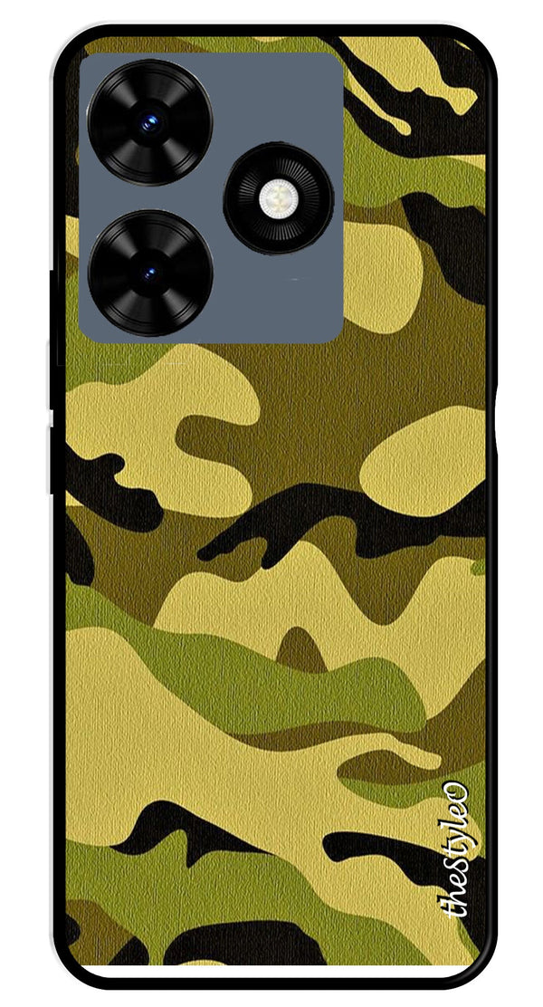 Blue Marble Metal Mobile Case for Tecno Spark 10 (Design No -34)