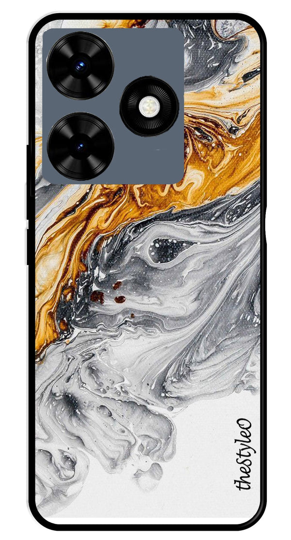 Army Pattern Metal Mobile Case for Tecno Spark 10 (Design No -35)