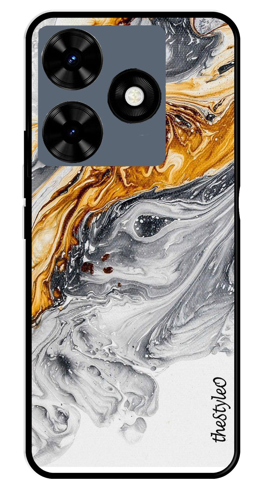 Army Pattern Metal Mobile Case for Tecno Spark 10 (Design No -35)