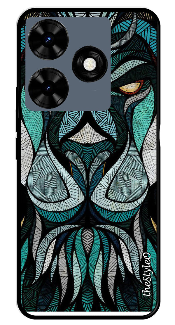 Muted Rainbow Metal Mobile Case for Tecno Spark 10 (Design No -39)
