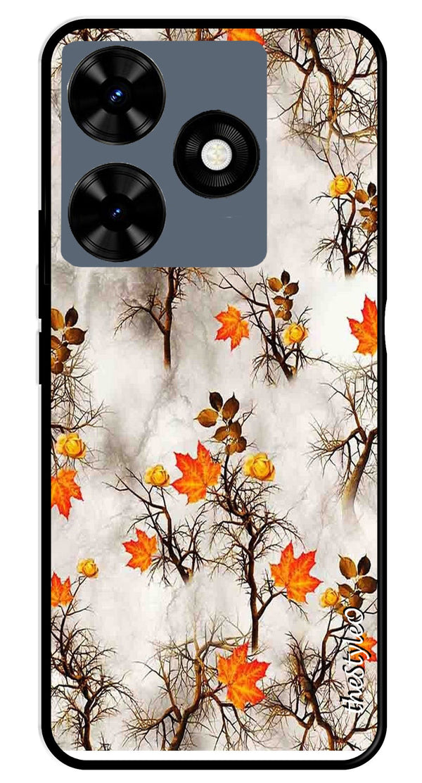 Map Design Metal Mobile Case for Tecno Spark 10 (Design No -54)