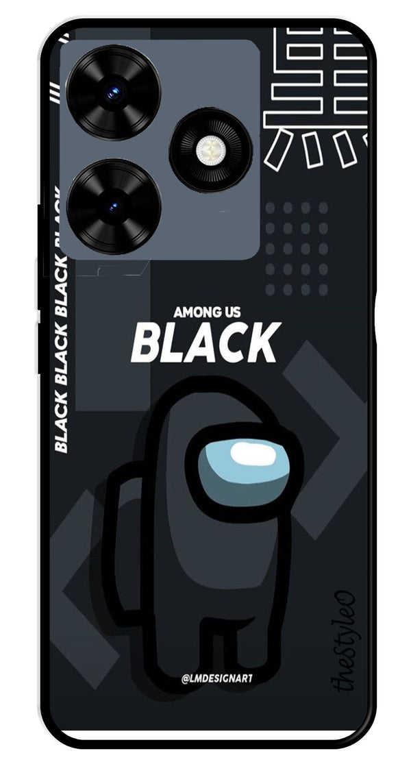 Among us Black Metal Mobile Case for Tecno Spark 10 (Design No -67)