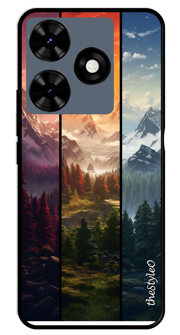Nature Design Metal Mobile Case for Tecno Spark 10 (Design No -71)