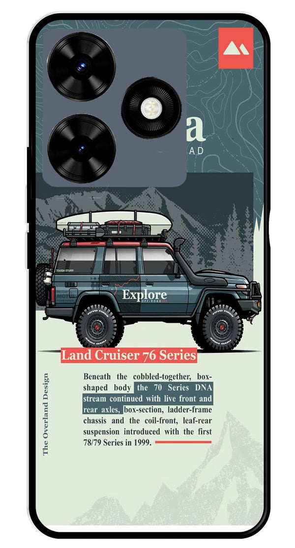 Land Cruiser Metal Mobile Case for Tecno Spark 10 (Design No -78)