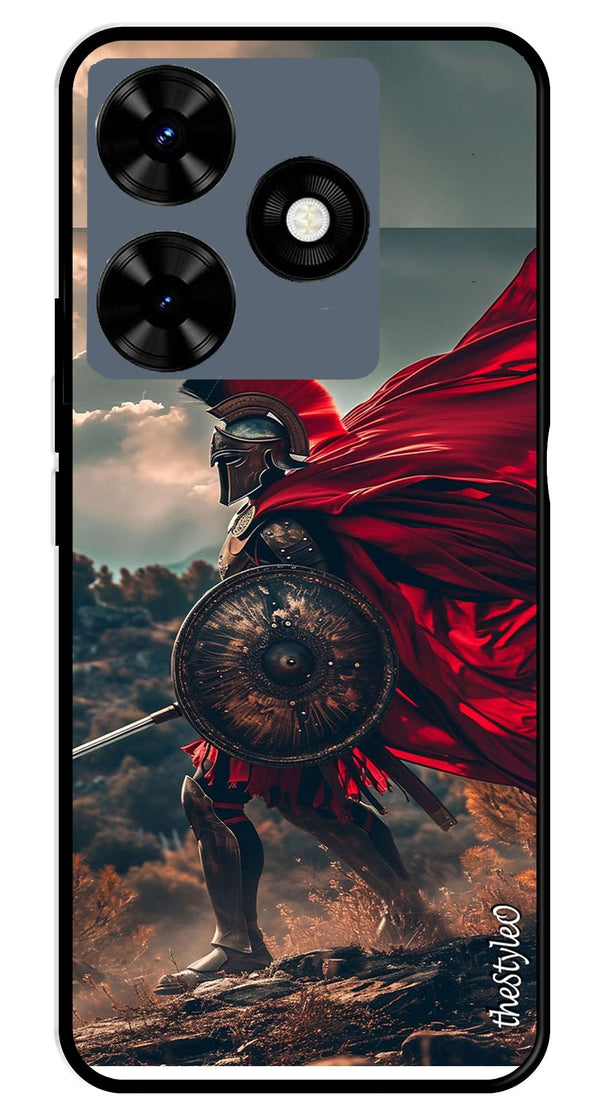 Spartan Fighter Metal Mobile Case for Tecno Spark 10 (Design No -89)