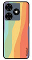 Muted Rainbow Metal Mobile Case for Tecno Spark 10C (Design No -02)