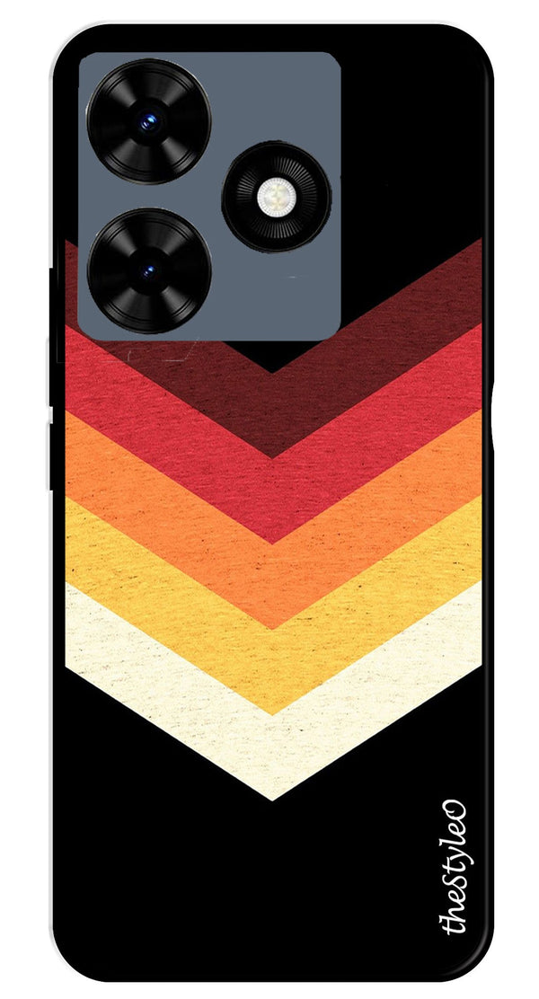 MultiColor Arrow Metal Mobile Case for Tecno Spark 10C (Design No -04)
