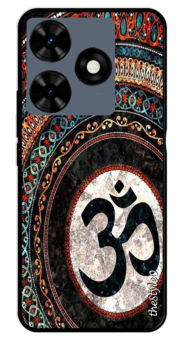 Leafs Design Metal Mobile Case for Tecno Spark 10C (Design No -14)