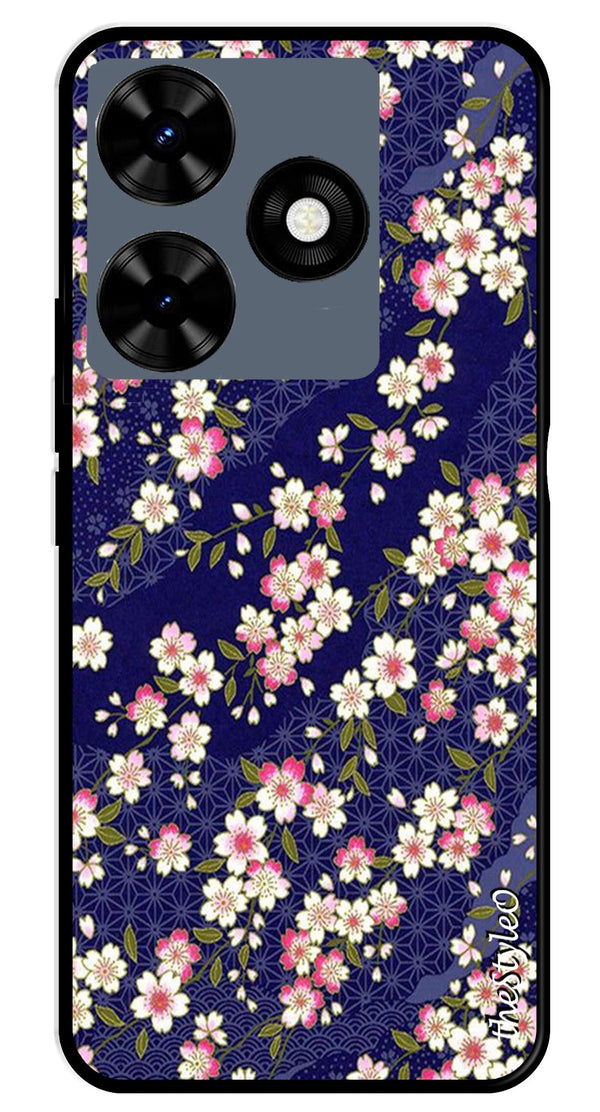 Marble Design Metal Mobile Case for Tecno Spark 10C (Design No -24)