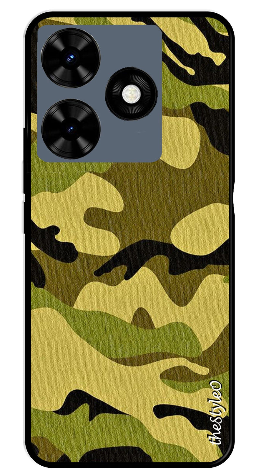 Blue Marble Metal Mobile Case for Tecno Spark 10C (Design No -34)