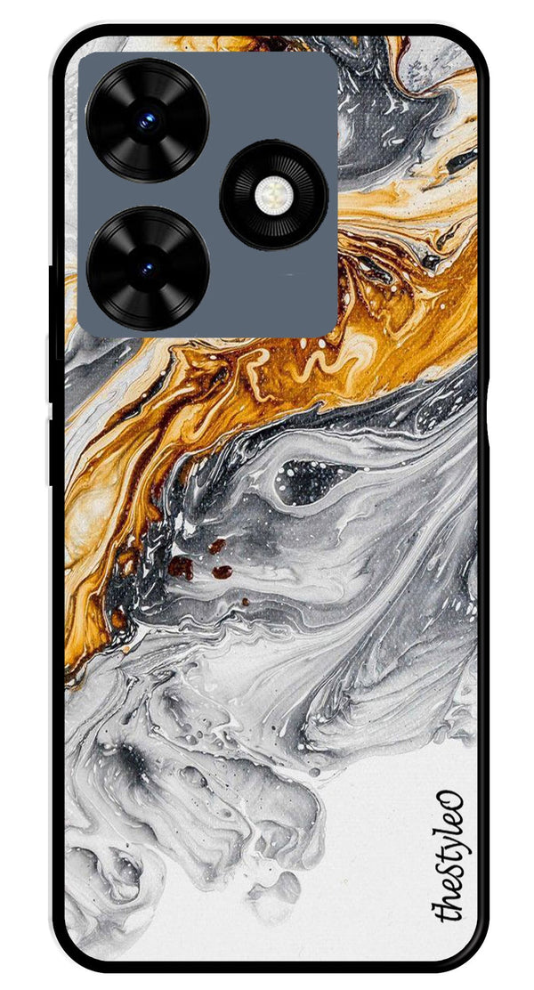 Army Pattern Metal Mobile Case for Tecno Spark 10C (Design No -35)