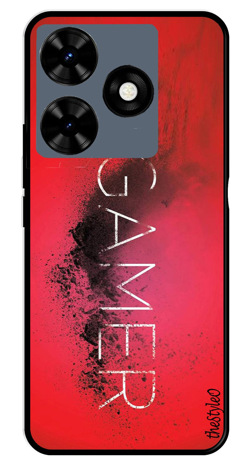 Lion Pattern Metal Mobile Case for Tecno Spark 10C (Design No -40)