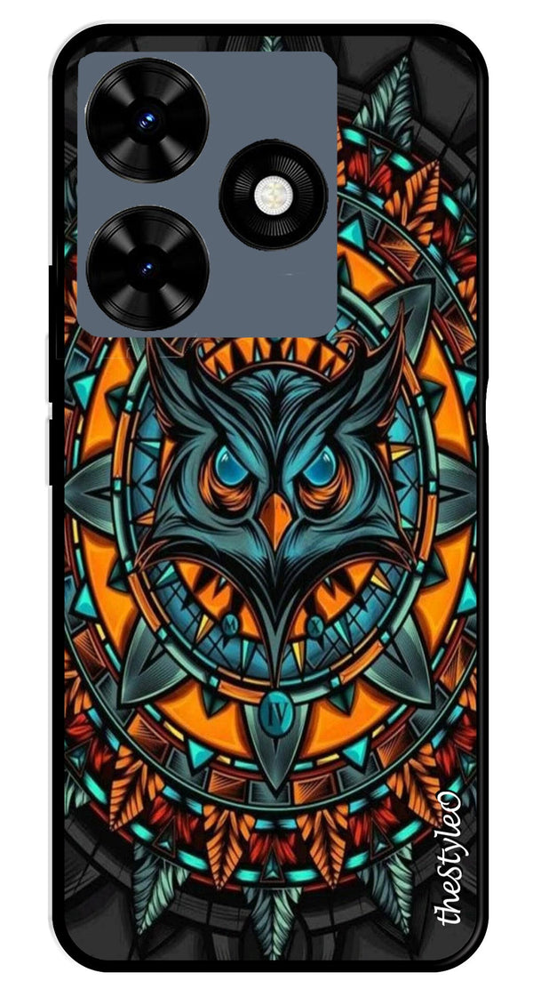 Gamer Pattern Metal Mobile Case for Tecno Spark 10C (Design No -41)
