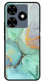 Orange Green Pattern Metal Mobile Case for Tecno Spark 10C (Design No -45)
