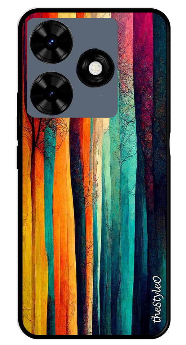 Marble Design Metal Mobile Case for Tecno Spark 10C (Design No -46)