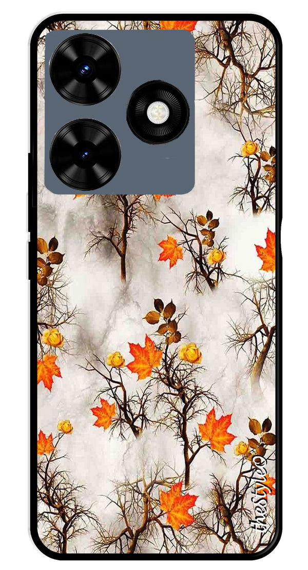 Map Design Metal Mobile Case for Tecno Spark 10C (Design No -54)