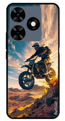 Bike Rider Metal Mobile Case for Tecno Spark 10C