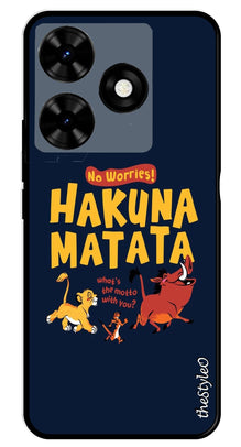 Hakuna Matata Metal Mobile Case for Tecno Spark 10C