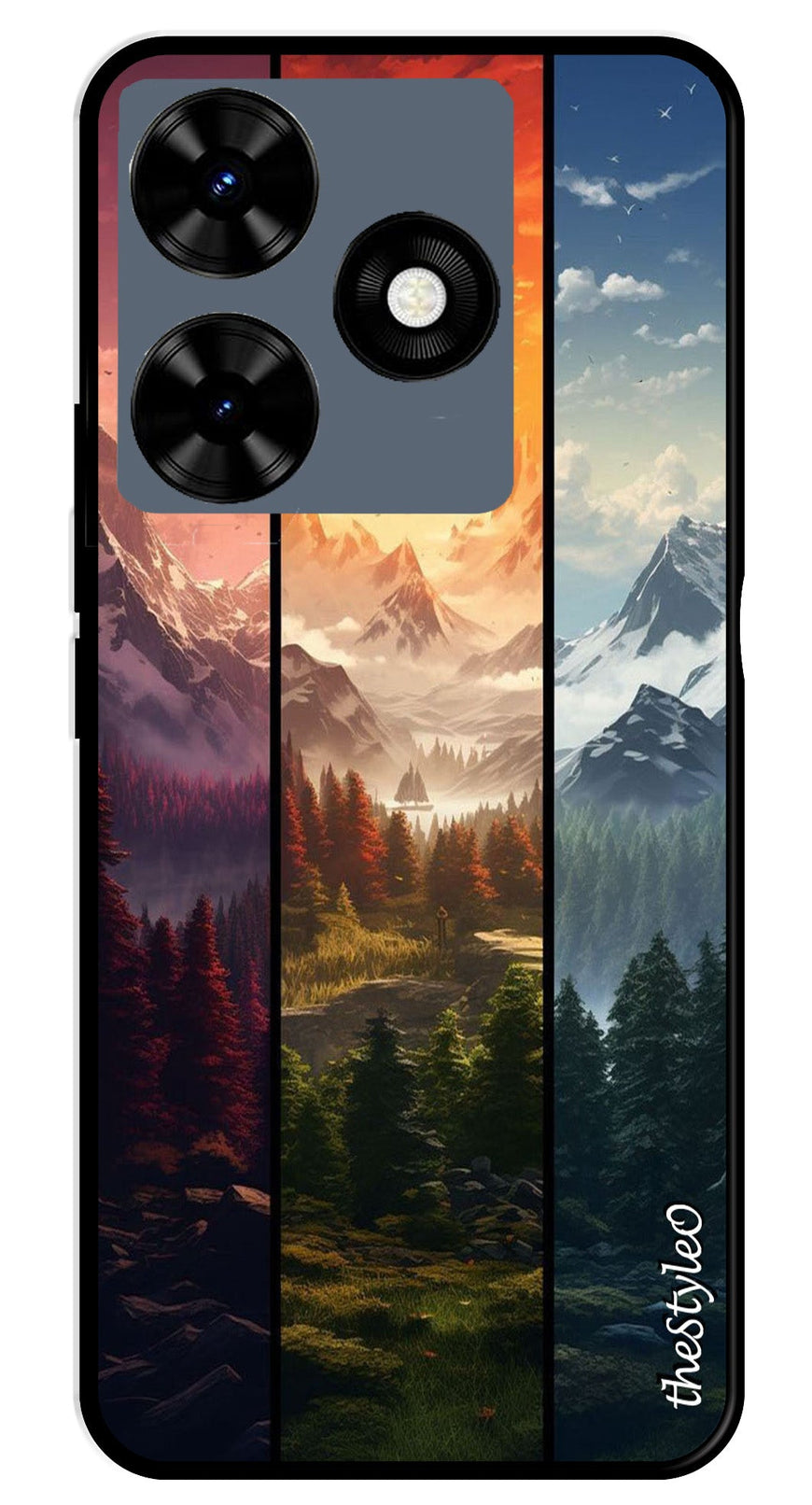 Nature Design Metal Mobile Case for Tecno Spark 10C (Design No -71)