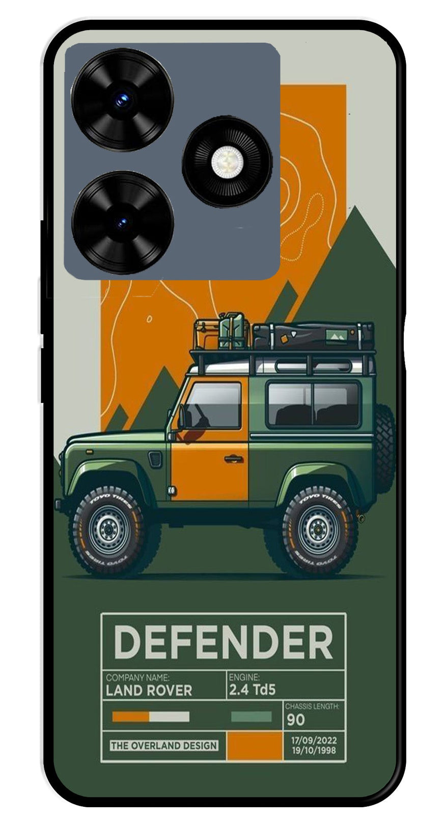 Defender Metal Mobile Case for Tecno Spark 10C (Design No -72)