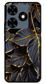 Gold Leaf Metal Mobile Case for Tecno Spark 10C (Design No -73)