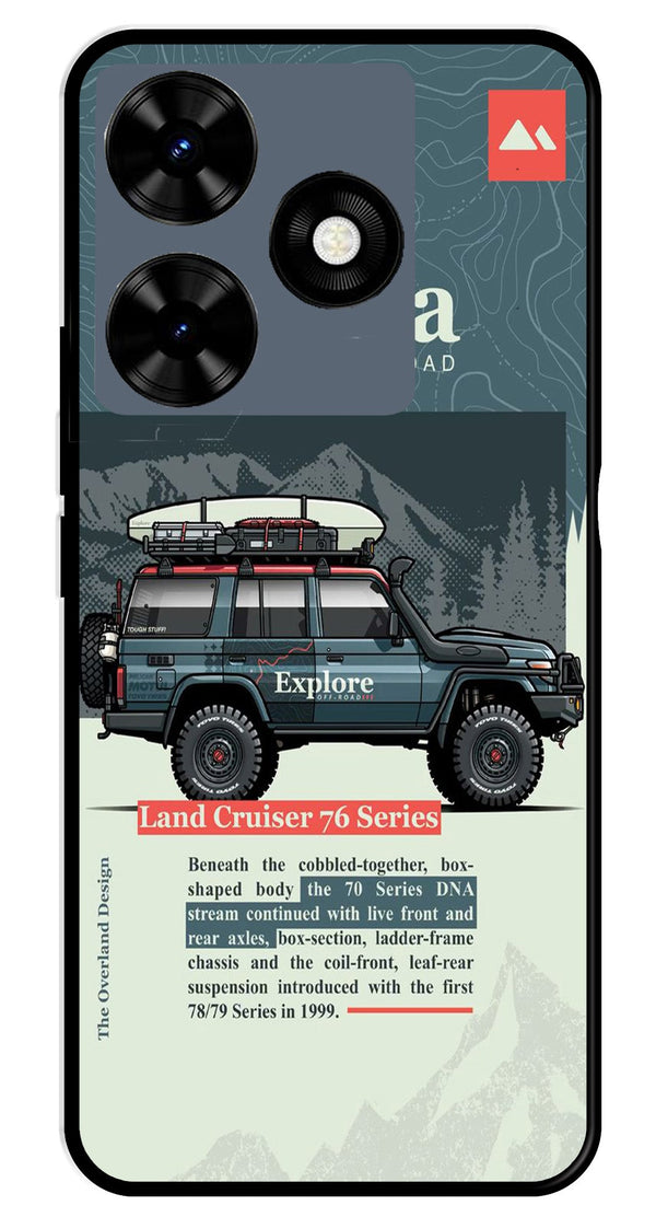 Land Cruiser Metal Mobile Case for Tecno Spark 10C (Design No -78)