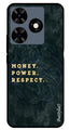 Money Power Respect Metal Mobile Case for Tecno Spark 10C (Design No -79)