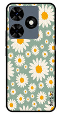 Floral Design Metal Mobile Case for Tecno Spark 10C (Design No -87)