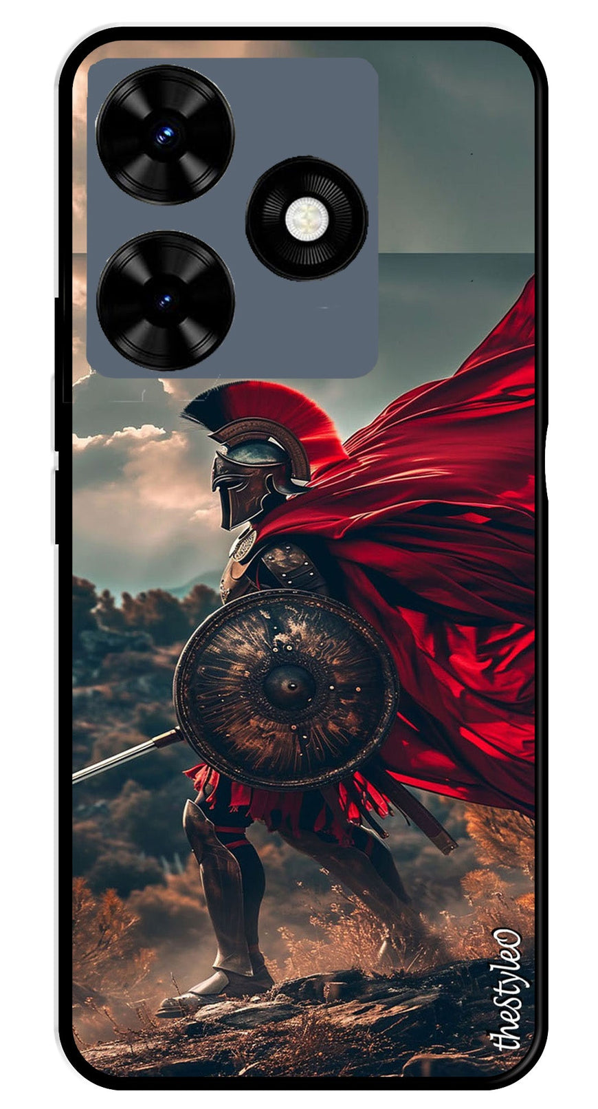 Spartan Fighter Metal Mobile Case for Tecno Spark 10C (Design No -89)