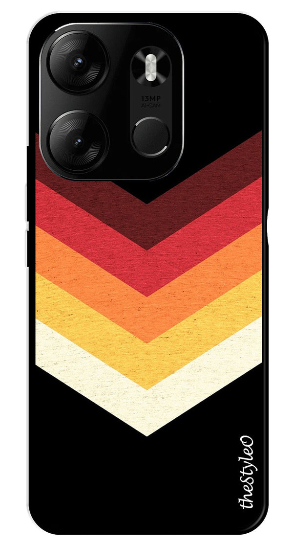 MultiColor Arrow Metal Mobile Case for Tecno Spark Go (Design No -04)