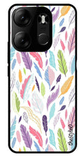 Colorful Feathers Metal Mobile Case for Tecno Spark Go (Design No -06)
