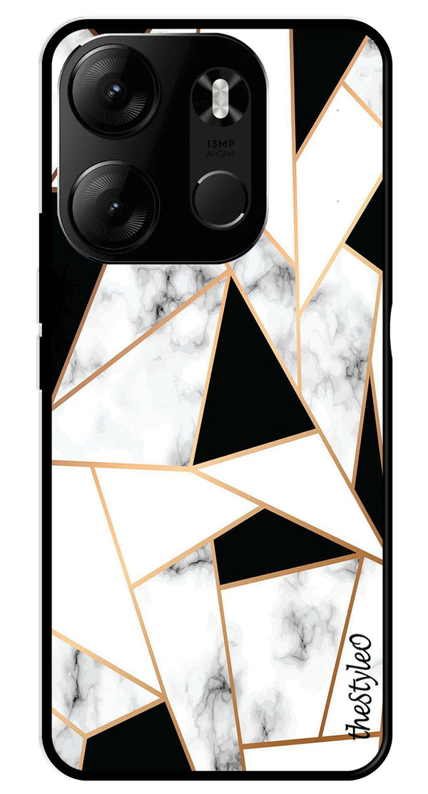 Marble Design2 Metal Mobile Case for Tecno Spark Go (Design No -08)