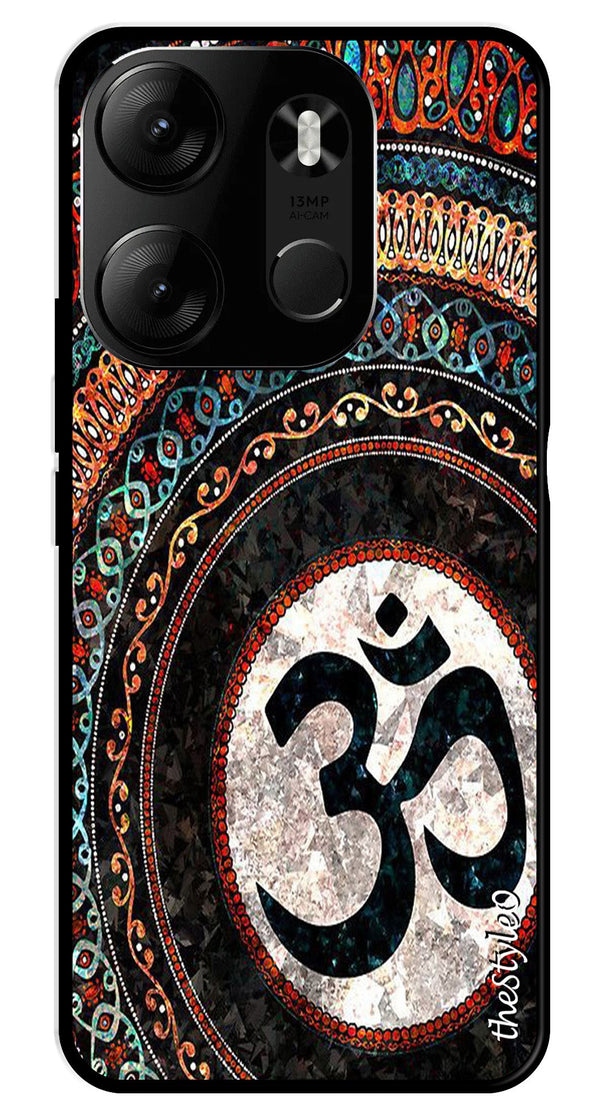 Leafs Design Metal Mobile Case for Tecno Spark Go (Design No -14)
