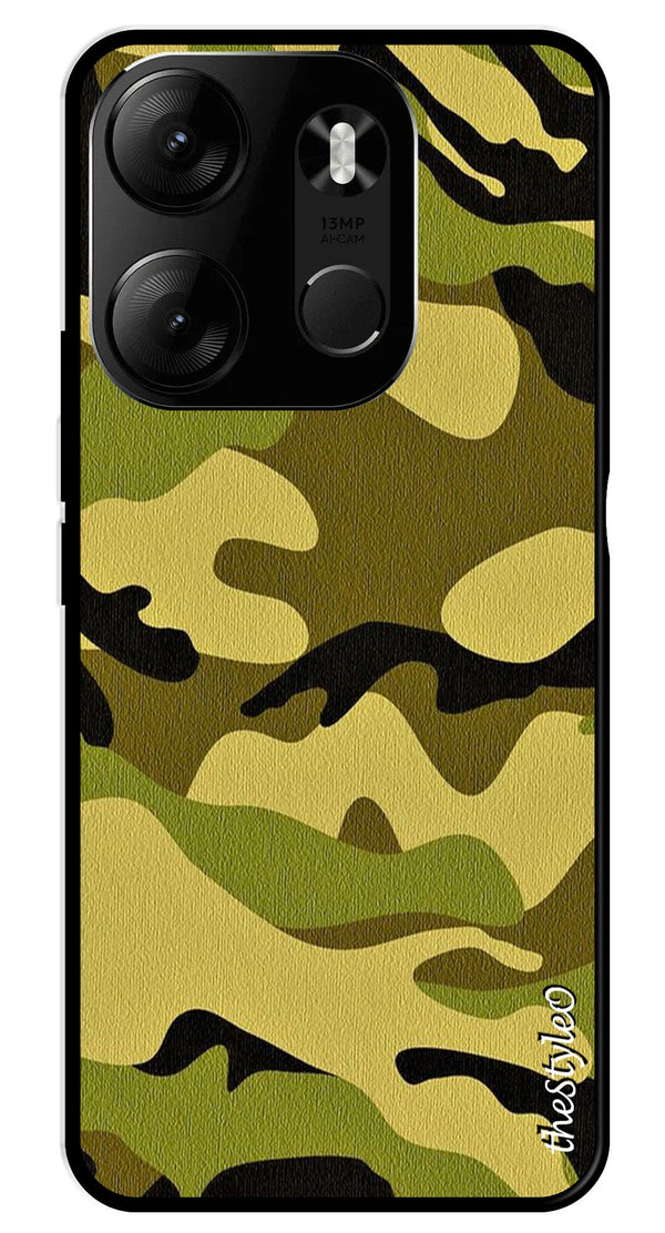 Blue Marble Metal Mobile Case for Tecno Spark Go (Design No -34)