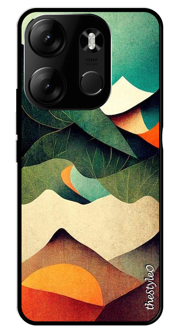 Owl Pattern Metal Mobile Case for Tecno Spark Go (Design No -42)