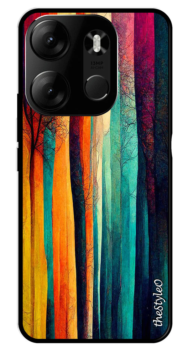 Marble Design Metal Mobile Case for Tecno Spark Go (Design No -46)