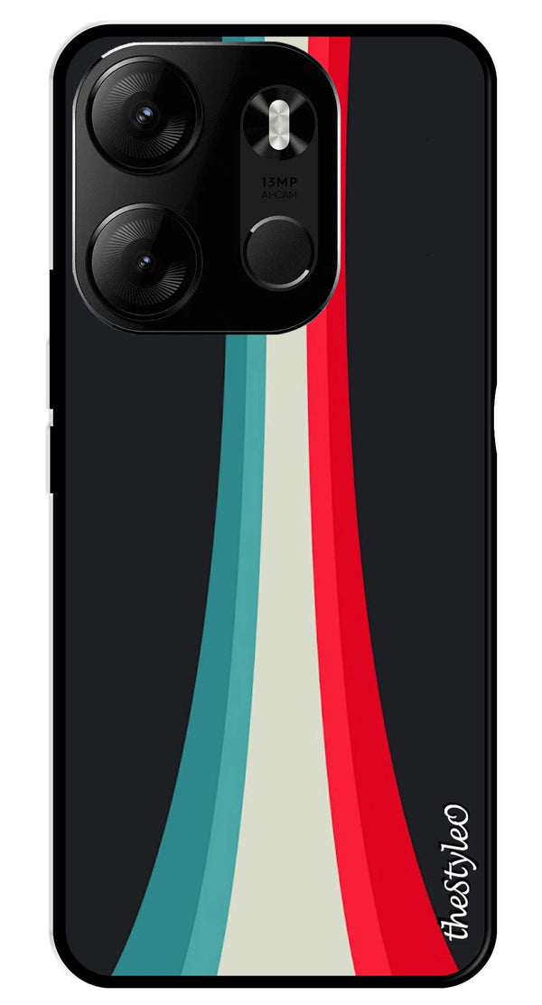 Modern Art Colorful Metal Mobile Case for Tecno Spark Go (Design No -47)