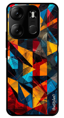 Abstract Art Metal Mobile Case for Tecno Spark Go (Design No -57)