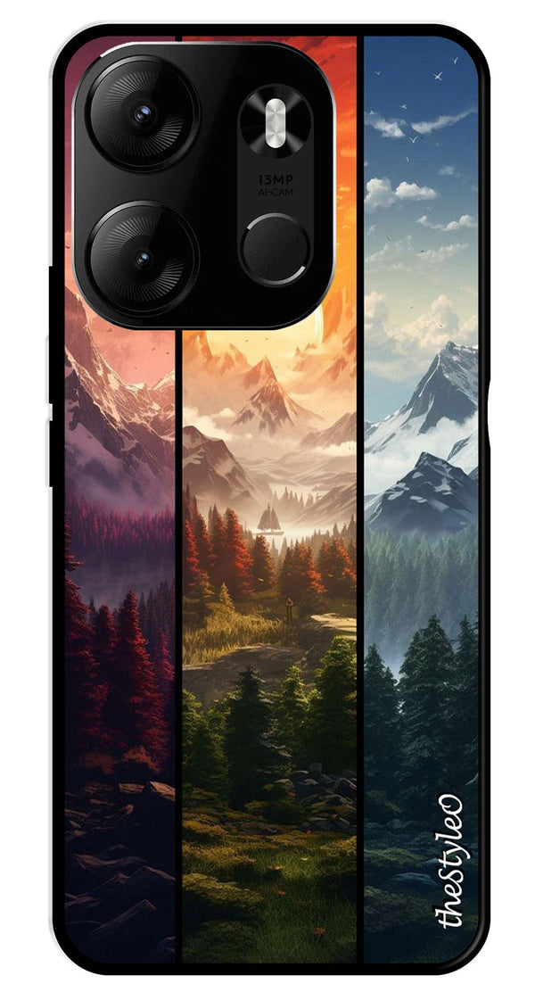 Nature Design Metal Mobile Case for Tecno Spark Go (Design No -71)