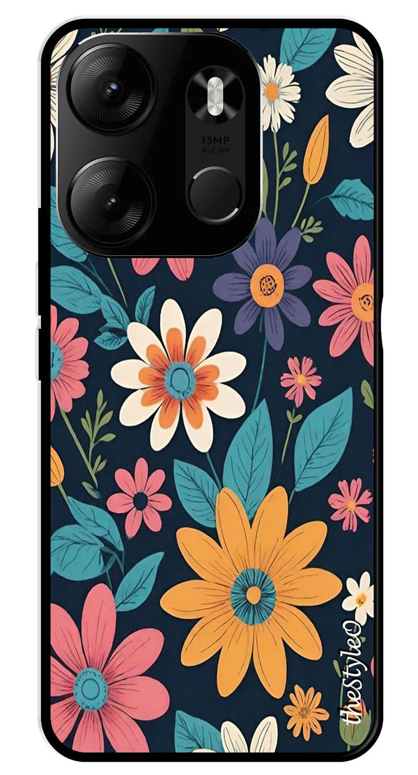 Colorful Abstract Metal Mobile Case for Tecno Spark Go (Design No -76)