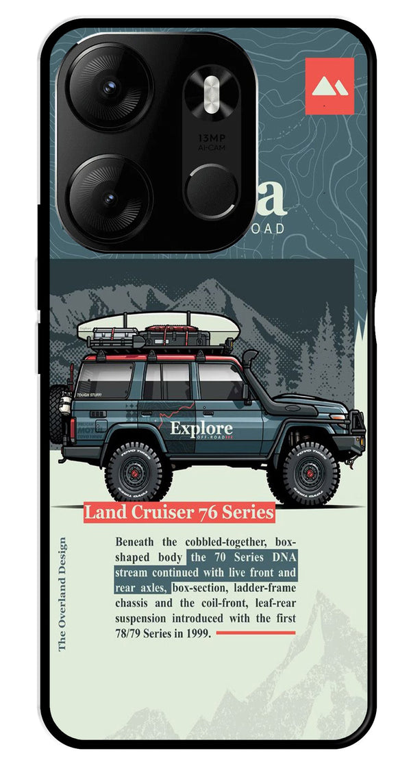 Land Cruiser Metal Mobile Case for Tecno Spark Go (Design No -78)