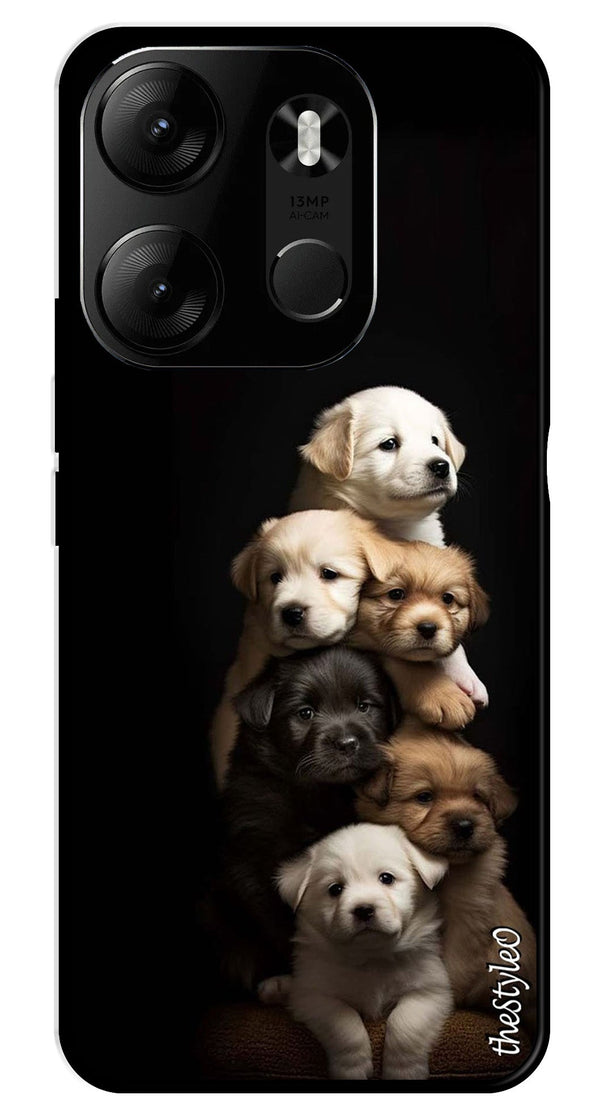 Dog lovers Metal Mobile Case for Tecno Spark Go (Design No -88)