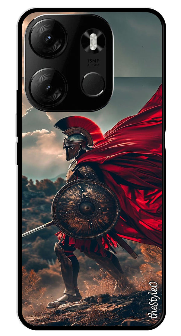 Spartan Fighter Metal Mobile Case for Tecno Spark Go (Design No -89)
