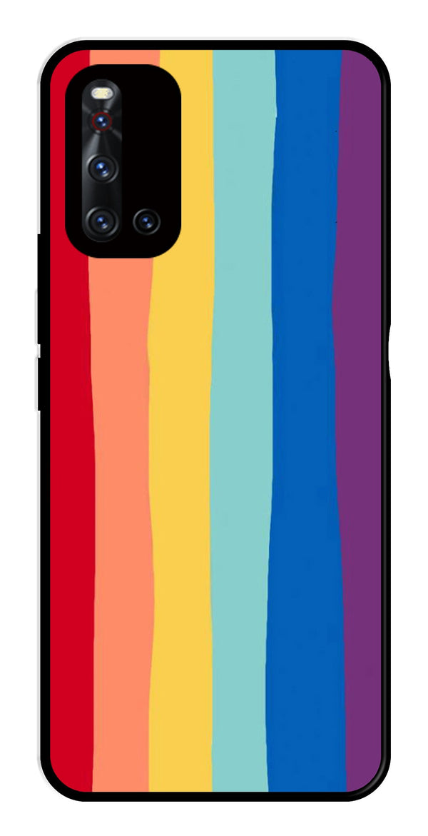Rainbow MultiColor Metal Mobile Case for Vivo V19   (Design No -03)