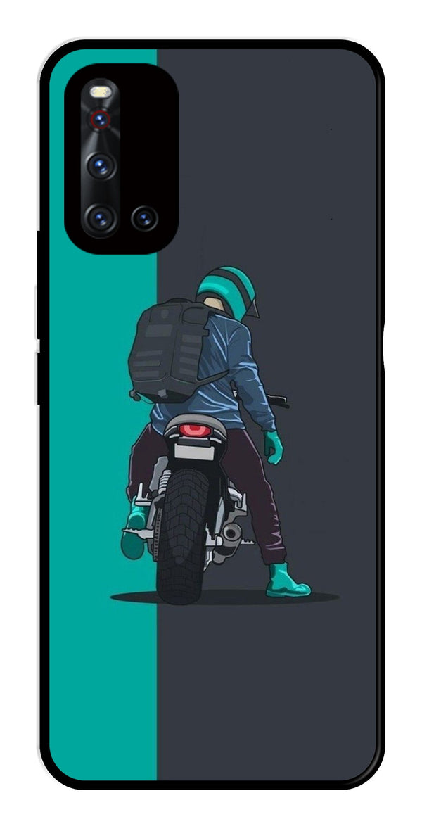 Bike Lover Metal Mobile Case for Vivo V19   (Design No -05)