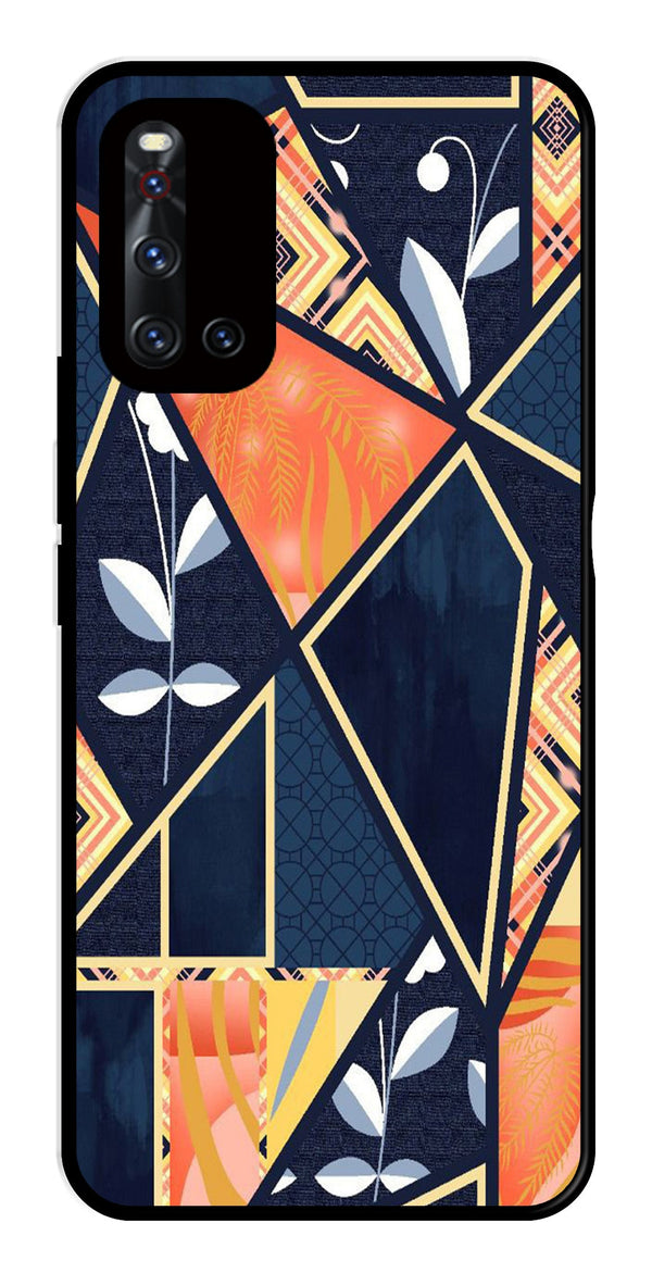Marble Design Metal Mobile Case for Vivo V19   (Design No -07)